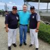 
Former MLB player Luis Sojo, Jon Woodard and Mario Garza, Yankees director of Latin American operations.